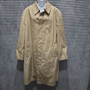 VTG Trench Overcoat Jacket 42Long Aberdeen Tan Corp Classic Gorp Tech Zip Liner